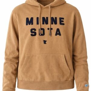 Blue 84 Minnesota Graphic Hoodie Unisex Tan Pullover Sweatshirt - Size 2XL